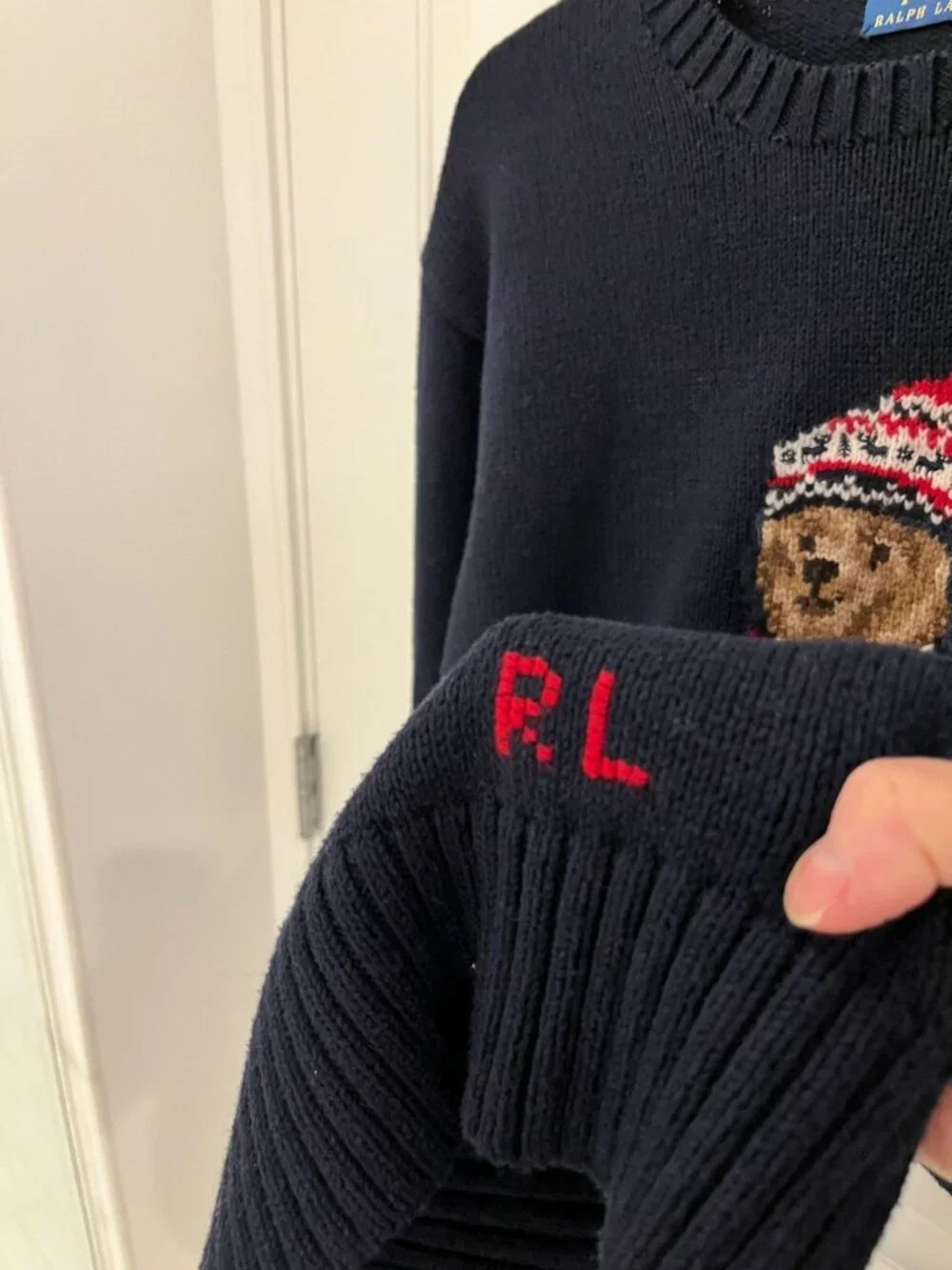 Polo Ralph lauren Men's Polo Bear Cotton-Cashmere Sweater Pullover Sz XXL EUC - Picture 5 of 7